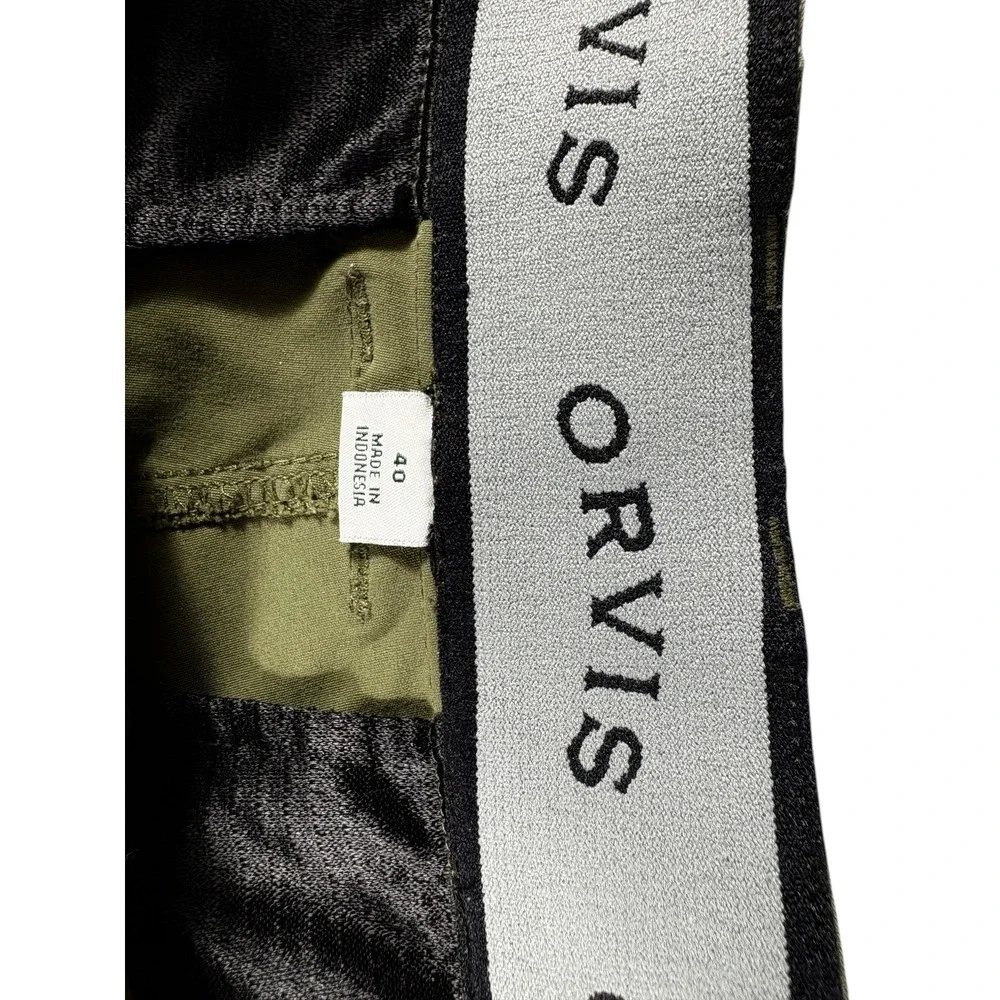 Orvis Cargo Shorts Mens 40 Olive Green Lightweight Relaxed Fit Workwear Durable